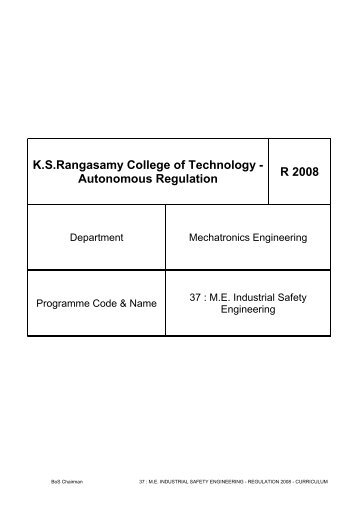 K.S.Rangasamy College of Technology - Autonomous Regulation R ...