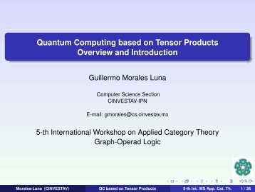 Quantum Computing based on Tensor Products ... - Cinvestav