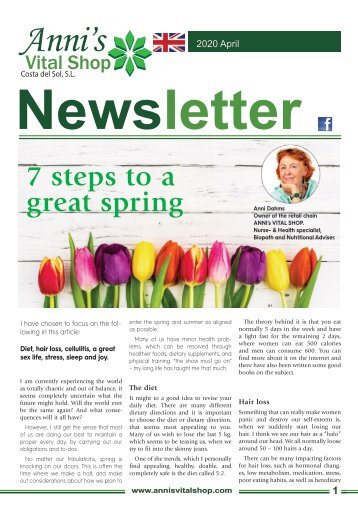 7 steps to a great spring by Anni Dahms