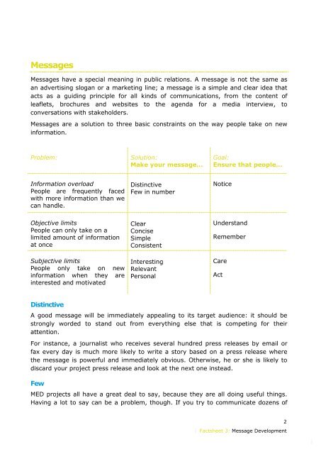 MED Communication Handbook - Programme Med