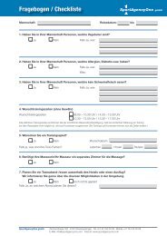 Fragebogen / Checkliste - SportAgencyOne gmbh