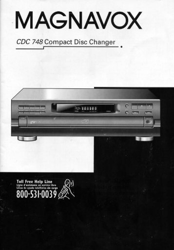 Page 1 | MAGNAVOX CDC 748 Compact Disc Changer Page 2 ...