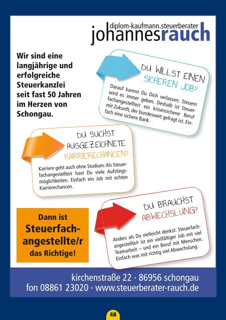 Schongauer Ausbildungsmesse 2020 - Infobroschüre