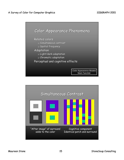 A Survey of Color for Computer Graphics