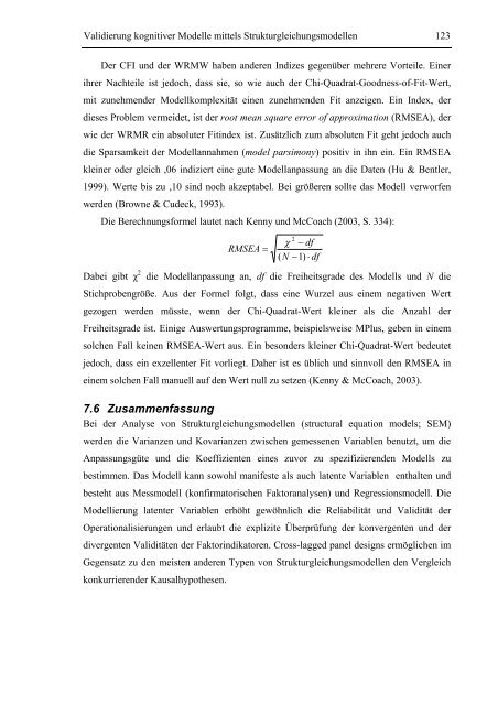 Konzeptuelles und prozedurales Wissen als latente Variablen: Ihre ...