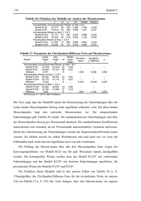 Konzeptuelles und prozedurales Wissen als latente Variablen: Ihre ...