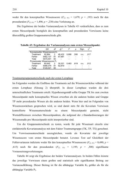 Konzeptuelles und prozedurales Wissen als latente Variablen: Ihre ...