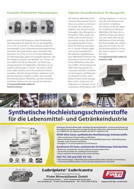 dei – Prozesstechnik für die Lebensmittelindustrie 04.2020