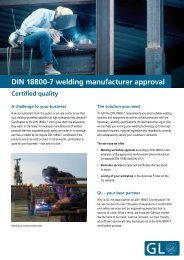 DIN 18800-7 welding manufacturer approval Certified ... - GL Group