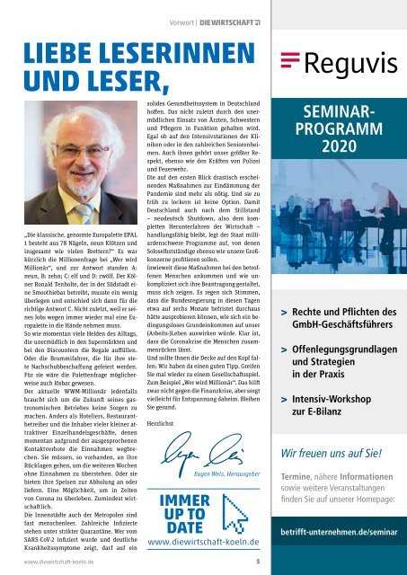 Die Wirtschaft Köln Ausgabe 02 / 2020