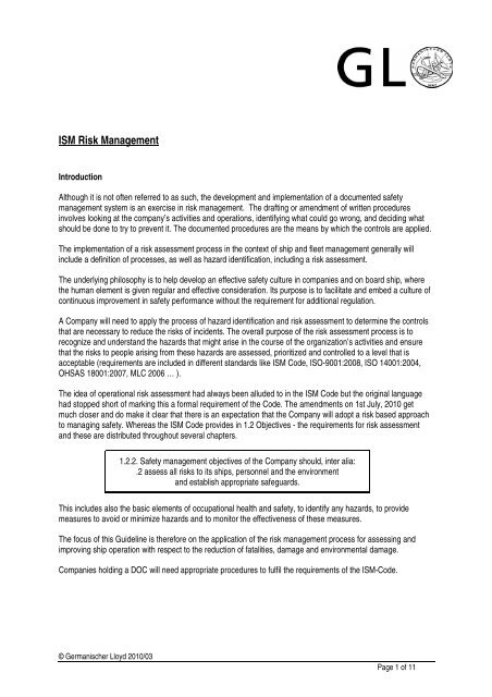 ISM Risk Management - GL Group