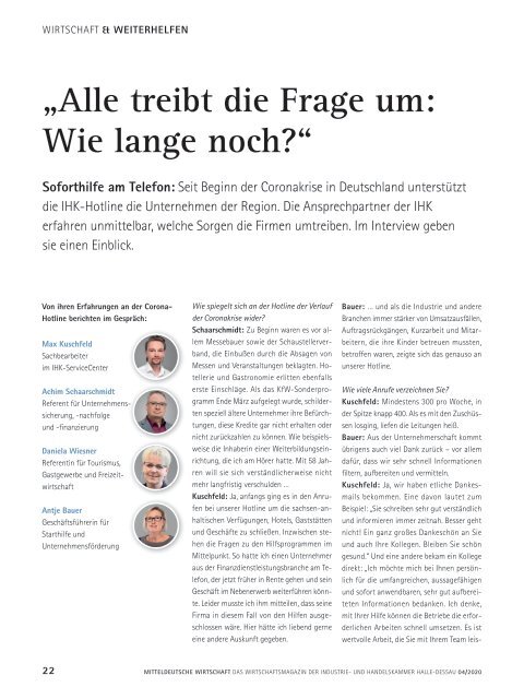Mitteldeutsche Wirtschaft Ausgabe 04/2020