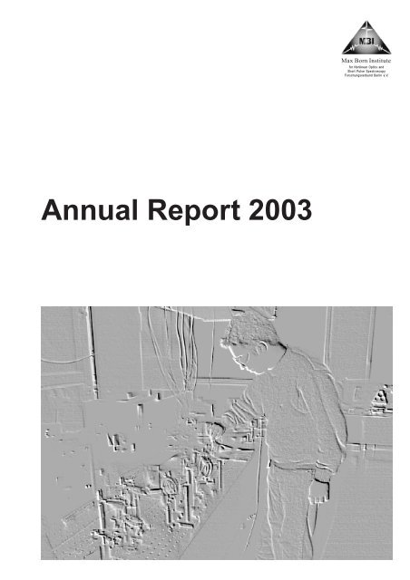 MBI Annual Report 2003 - Max-Born-Institut Berlin (MBI)