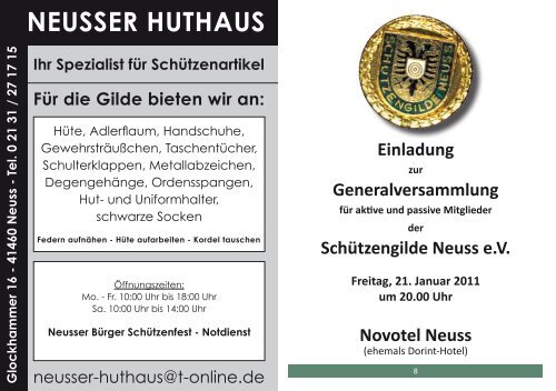 Ausgabe 2010/02 - Schützengilde Neuss e.V. 1850/1961