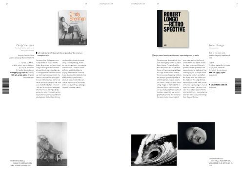 Preview and Complete Catalogue Hatje Cantz Verlag Fall 2011