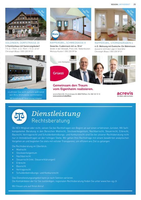 HEV IMMO PLUS+ 1/2020 Ausgabe Werdenberg-Sarganserland