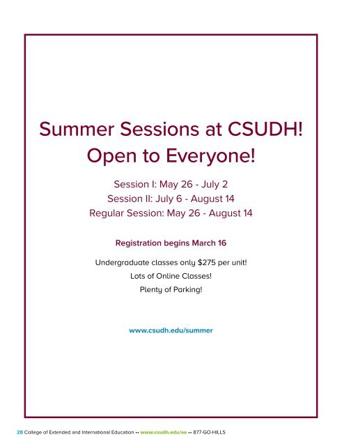 Summer 2020 CSUDH Extended Education Catalog (Interactive)