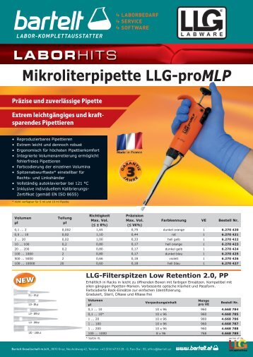 LLG Laborhit: Mikroliterpipette LLG-proMLP