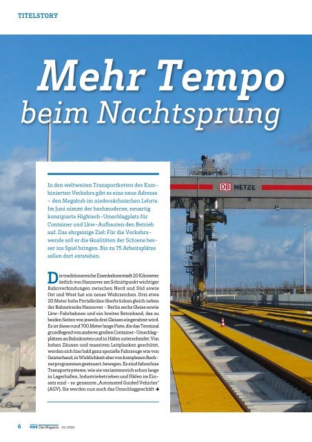 VDV Das Magazin Ausgabe 2/2020