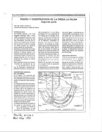 Diseno y Construcion de la Presa La Palma 2da Parte - Experiencias de Construccion, 1990