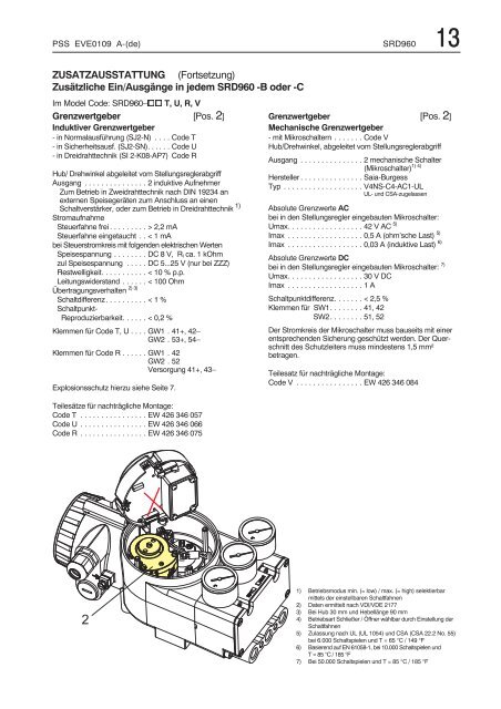 SRD960 Universeller Stellungsregler SRD960-T Elektr ...