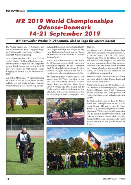 Der Rottweiler - Ausgabe November 2019