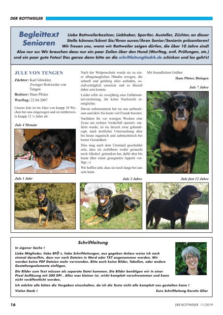 Der Rottweiler - Ausgabe November 2019