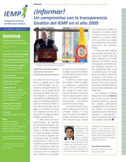 15 años del IEMP - Procuraduría General de la Nación