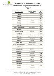 Liste variétale Pommier 2010-2011 - FranceAgriMer