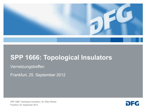 SPP 1666: Topological Insulators - Helmholtz-Zentrum Berlin