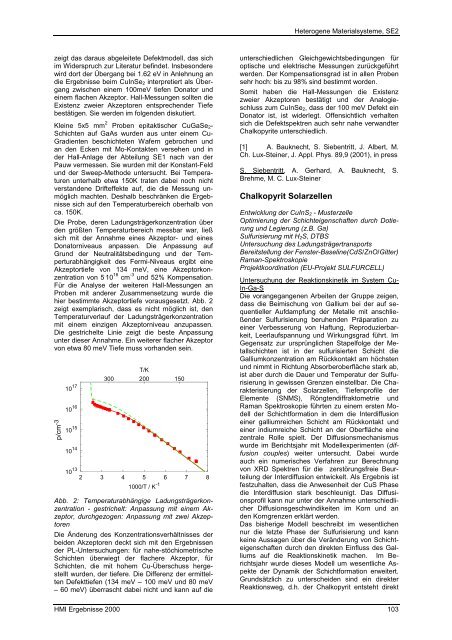 SE2 Heterogene Materialsysteme  - Helmholtz-Zentrum Berlin