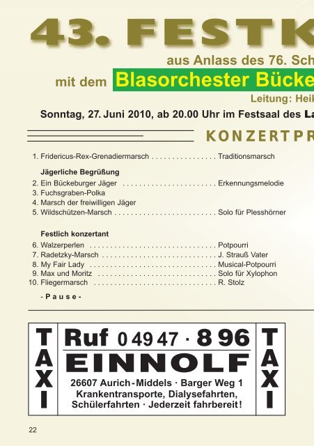 Blasorchester Bückeburger Jäger eV - Gut Ziel