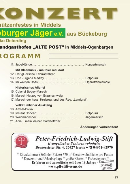 Blasorchester Bückeburger Jäger eV - Gut Ziel