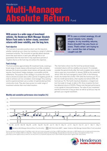 Henderson Multi-Manager Absolute Return Fund Sales Aid