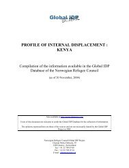PROFILE OF INTERNAL DISPLACEMENT : KENYA - UNHCR