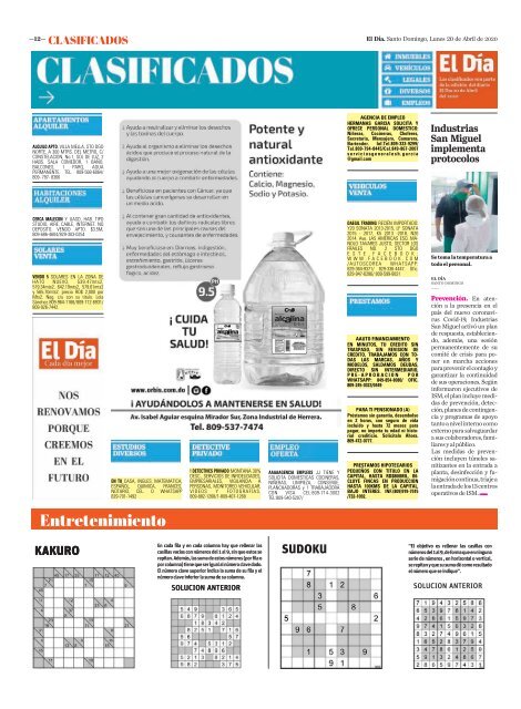 Edición impresa 20-04-2020