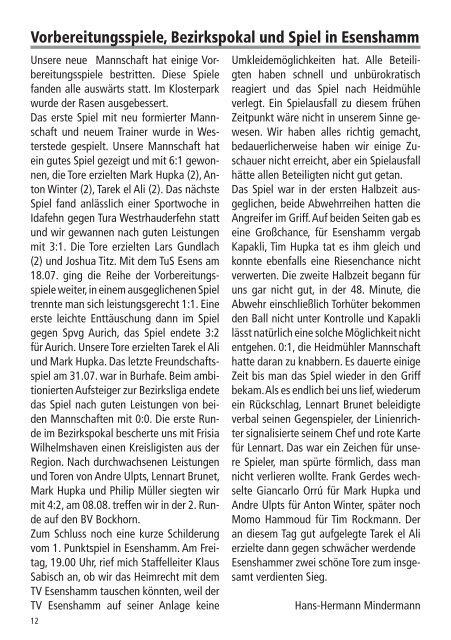 Heft 1 Saison 2012/13 - Fußballabteilung