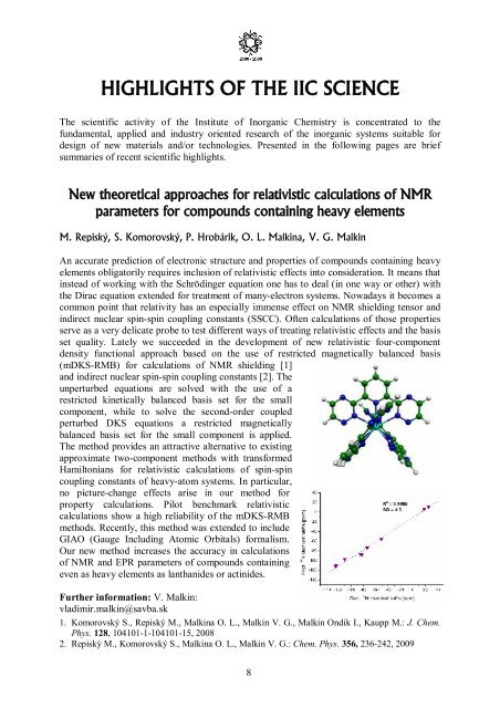 Foreign Cooperating Institutions - Institute of Inorganic Chemistry ...