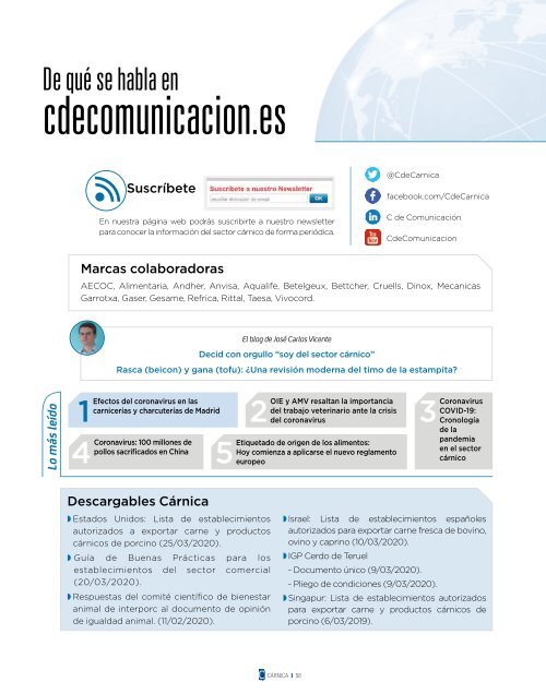 Revista Cárnica [C de Comunicación] - Número 408. Febrero-Marzo 2020