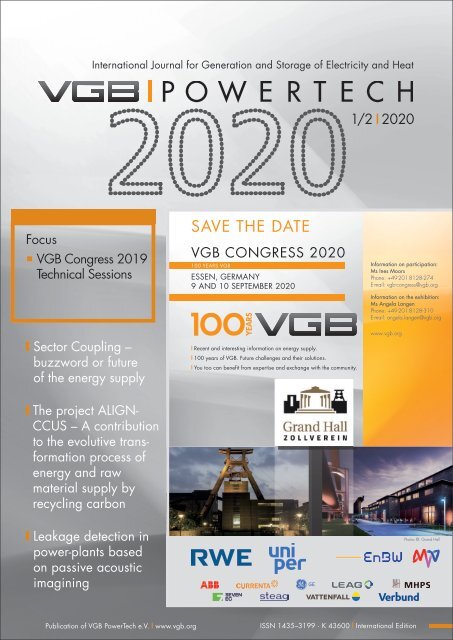 VGB POWERTECH Issue 1/2 (2020)