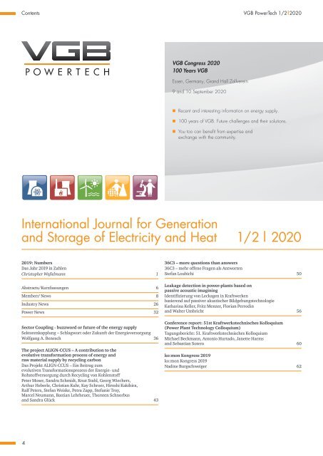 VGB POWERTECH Issue 1/2 (2020)