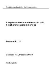 Findbücher zu Beständen des Bundesarchivs