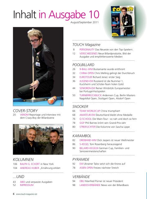 Billard Magazin - Cottbuser-Billard