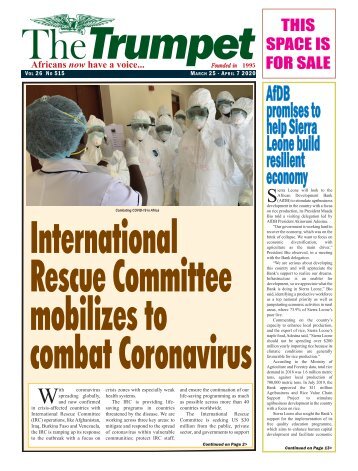 The Trumpet Newspaper Issue 515 (March 25 - April 7 2020)