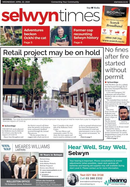 Selwyn Times: April 22, 2020