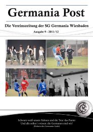 Die Vereinszeitung der SG Germania Wiesbaden