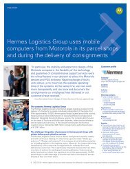 Hermes Logistics Group uses mobile computers from Motorola in its ...