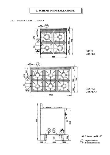 3. SCHEMI DI INSTALLAZIONE G4SF7 G4SFE7 G6SFA7 G6SFEA7