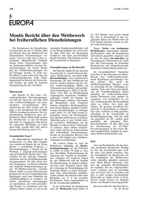 (193-256) (2,0 MB) - Anwaltsblatt - Deutscher Anwaltverein