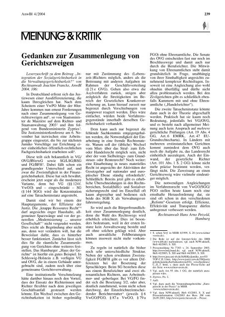 (193-256) (2,0 MB) - Anwaltsblatt - Deutscher Anwaltverein